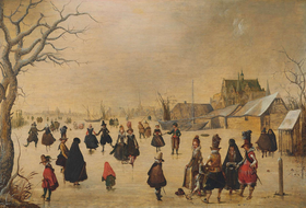 Adam van Breen, Elegante Gesellschaft auf dem Eis, um 1611, Kunsthalle Bremen – Der Kunstverein in Bremen